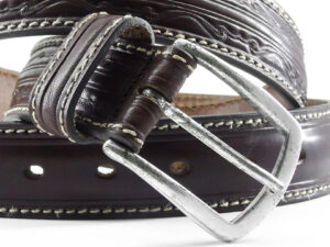 Cintura Western pesante | Cintura Western uomo | Vendita online cintura fantasia Western in pelle Made in Italy