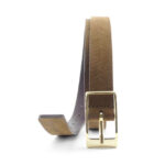 Cintura piatta in vero Nabuk con stampa treccia a caldo | Cinture donna Made in Italy | Vendtia online cinture donna