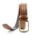 Cintura in cuoio pull-up con tripla bombatura | Vendita online cinture in cuoio | Cintura in cuoio Made in Italy