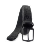 Nastro elastico in velluto con puntali in vero Nabuk | Vendita online cintura nastro elastico Made in Italy