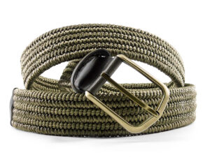 Nastro elastico in viscosa con puntali in cuoio | Vendita online cinture | Cintura in nastro elastico Made in Italy